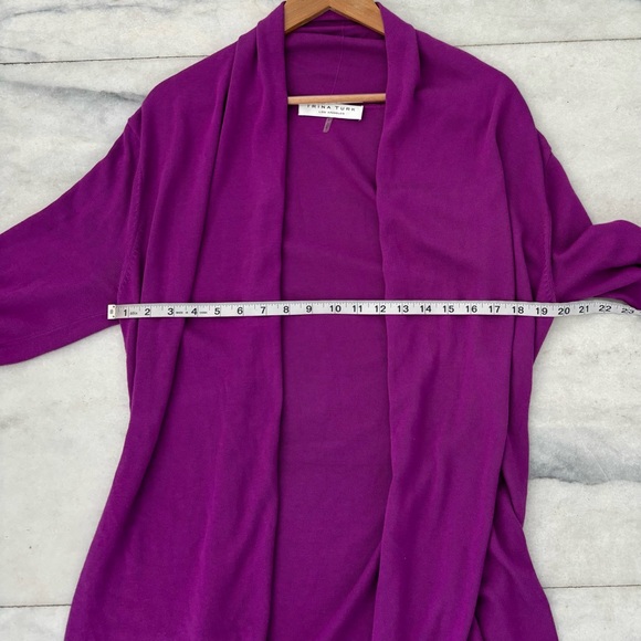 Trina Turk Purple Open Front Shawl Collar Cardigan Sweater 
Size Large - Picture 6 of 8